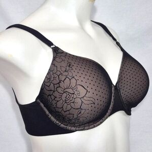 36DD Olga GF0451A To a Tee Side Support Contour Underwire Bra Black‎